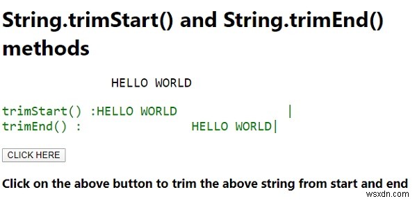 JavaScript String.trimStart()와 trimEnd() 메서드 완벽 정리