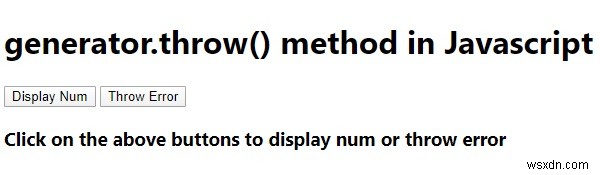 JavaScript 제너레이터의 throw() 메서드 완벽 가이드
