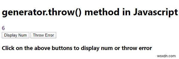 JavaScript 제너레이터의 throw() 메서드 완벽 가이드