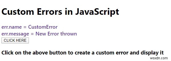 JavaScript에서 사용자 정의 오류(Custom Error) 구현하는 방법