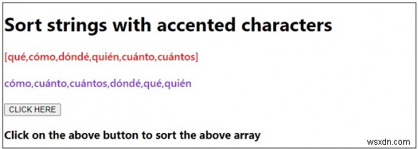 JavaScript에서 악센트가 포함된 문자열을 정렬하는 방법