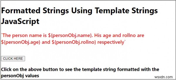 JavaScript 템플릿 리터럴로 형식화된 문자열 만들기