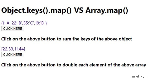 JavaScript Object.keys().map()과 Array.map() 완벽 비교 및 사용 예제