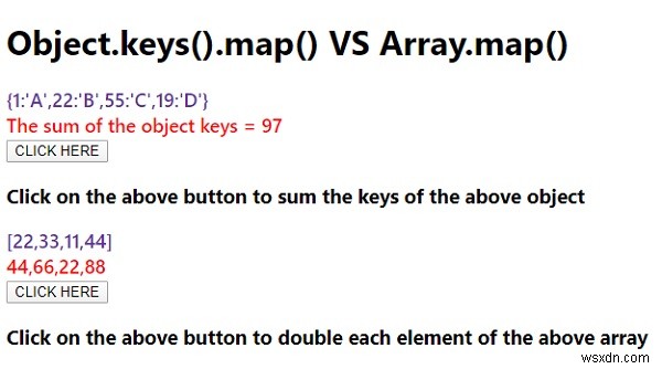 JavaScript Object.keys().map()과 Array.map() 완벽 비교 및 사용 예제