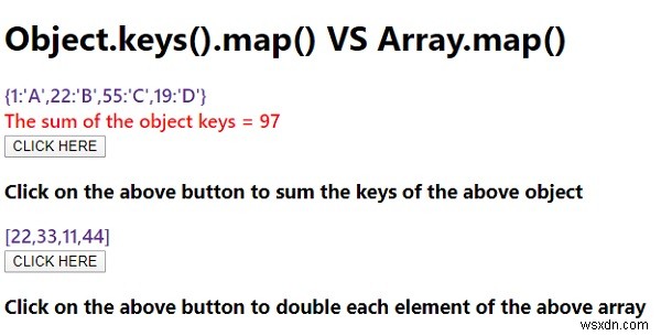 JavaScript Object.keys().map()과 Array.map() 완벽 비교 및 사용 예제