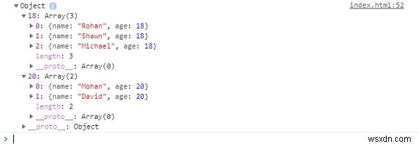 JavaScript에서 특정 값을 기준으로 객체를 그룹화하는 방법