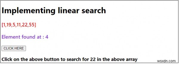 JavaScript로 선형 검색(Linear Search) 구현하는 방법