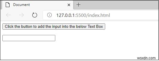 버튼 클릭으로 HTML input 필드에 텍스트 추가하는 방법