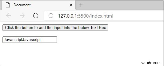버튼 클릭으로 HTML input 필드에 텍스트 추가하는 방법