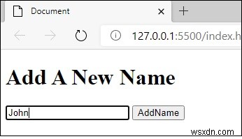 JavaScript 버튼 클릭으로 이름을 추가하고 제거하는 방법