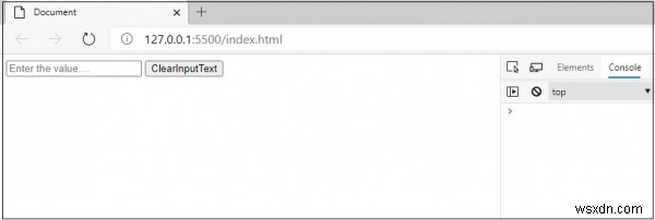JavaScript에서 버튼 클릭 후 텍스트 필드를 비우는 방법