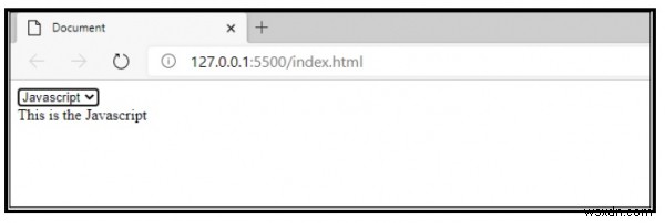 JavaScript에서 select 옵션 선택 시 숨겨진 div 표시하는 방법