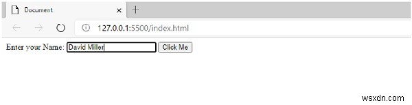 JavaScript로 텍스트 상자의 값을 가져와 화면에 표시하는 방법
