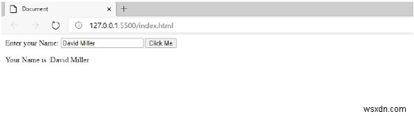 JavaScript로 텍스트 상자의 값을 가져와 화면에 표시하는 방법
