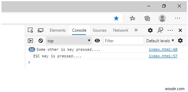 JavaScript에서 팝업 창의 ESC 키다운 이벤트를 처리하는 방법