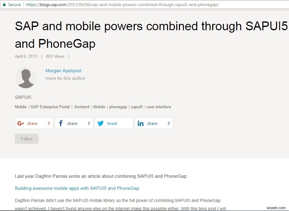 Cordova(PhoneGap)로 Android용 SAPUI5 내장 모바일 앱 패키징하기