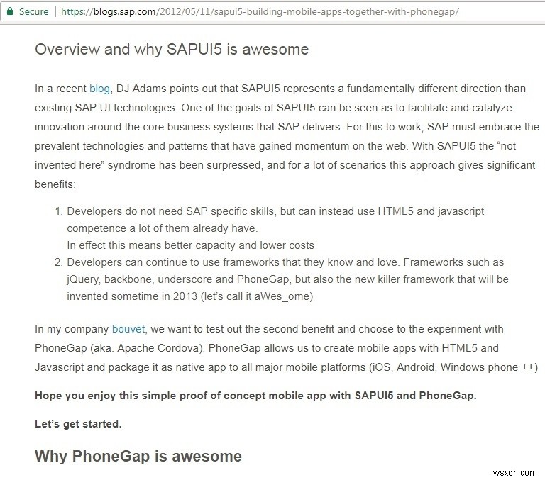 Cordova(PhoneGap)로 Android용 SAPUI5 내장 모바일 앱 패키징하기