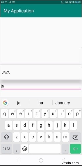안드로이드 AutoCompleteTextView에 어댑터를 설정하는 방법