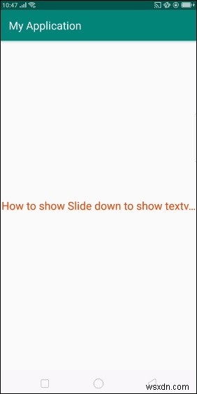 안드로이드에서 TextView에 슬라이드 다운 애니메이션 적용하는 방법