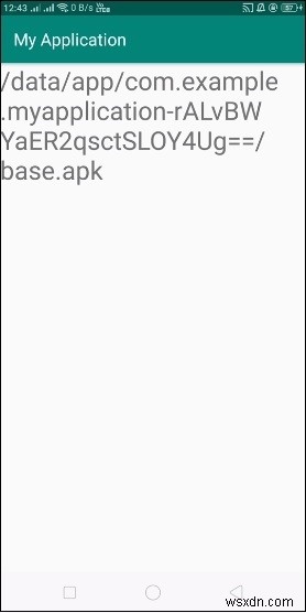 Android에서 앱의 기본 APK 경로를 출력하는 방법