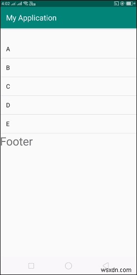 안드로이드 ListView 푸터(Footer) 뷰에 클릭 리스너를 설정하는 방법