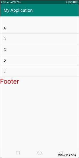 안드로이드 ListView 푸터(Footer) 뷰에 클릭 리스너를 설정하는 방법