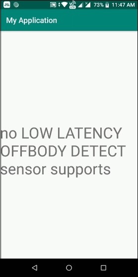 안드로이드 기기가 LOW LATENCY OFFBODY DETECT 센서를 지원하는지 확인하는 방법