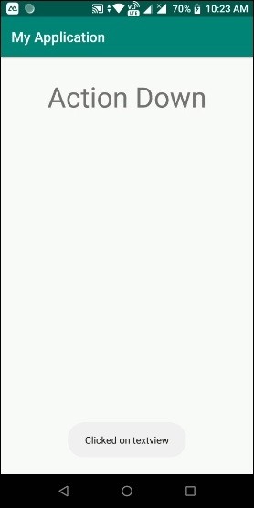 안드로이드에서 ACTION_DOWN(액션 다운) 이벤트를 사용하는 방법