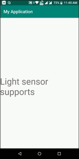 안드로이드 모바일에서 조도(LIGHT) 센서 지원 여부 확인하는 방법