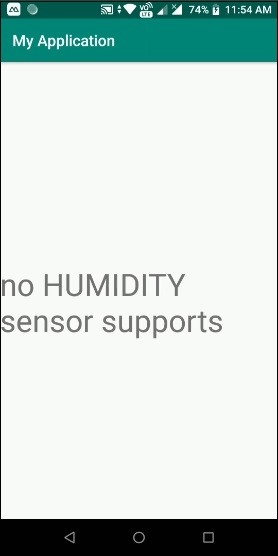 안드로이드 모바일에서 습도(HUMIDITY) 센서 지원 여부 확인하는 방법