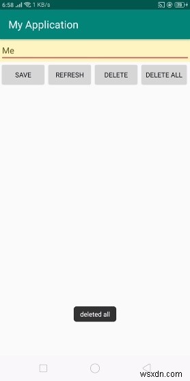 Android ListView에서 ArrayList의 모든 요소를 한 번에 삭제하는 방법