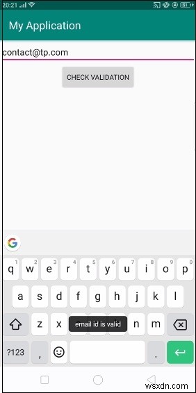 안드로이드 EditText 입력값이 이메일 주소인지 확인하는 방법