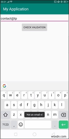 안드로이드 EditText 입력값이 이메일 주소인지 확인하는 방법
