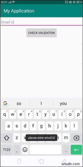 안드로이드 EditText 입력값이 이메일 주소인지 확인하는 방법