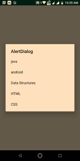 안드로이드 알럿 다이얼로그(AlertDialog)에 목록(List)을 추가하는 방법