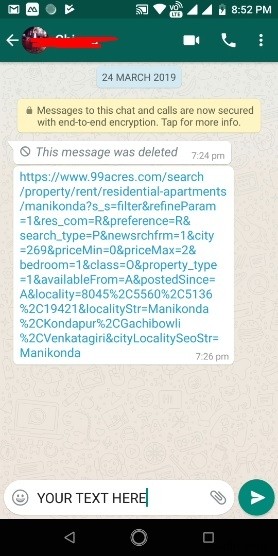 안드로이드 앱에서 WhatsApp으로 메시지 전송하는 방법