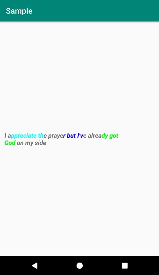 안드로이드 TextView Span 텍스트 색상 설정하는 방법