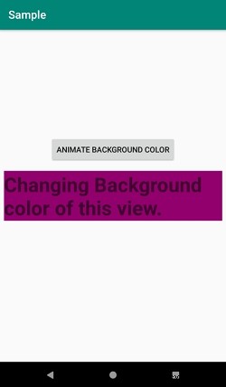 Android에서 뷰(View)의 배경색 변경을 애니메이션으로 구현하는 방법