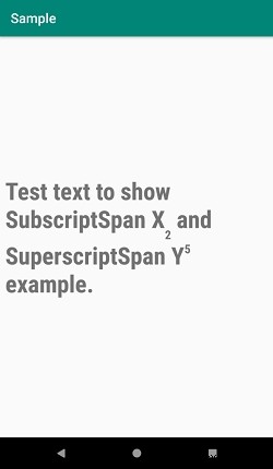 Android에서 문자열에 아래 첨자(Subscript)·위 첨자(Superscript) 적용하는 방법