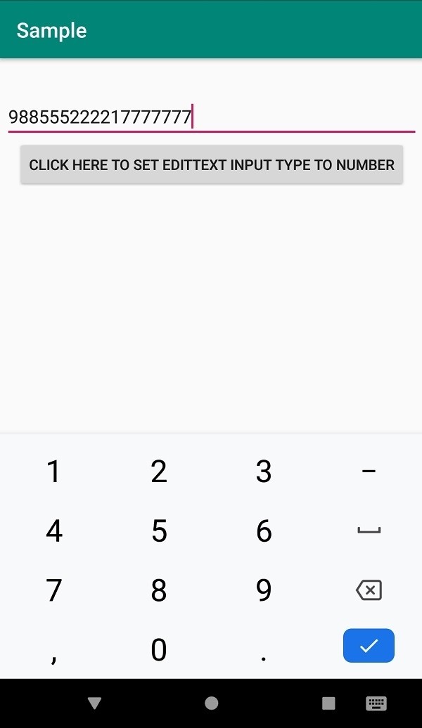 프로그래밍 방식으로 Android EditText의 입력 유형(InputType) 설정하는 방법