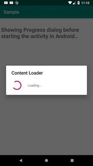 Android에서 액티비티 시작 전에 진행률 다이얼로그 표시하는 방법
