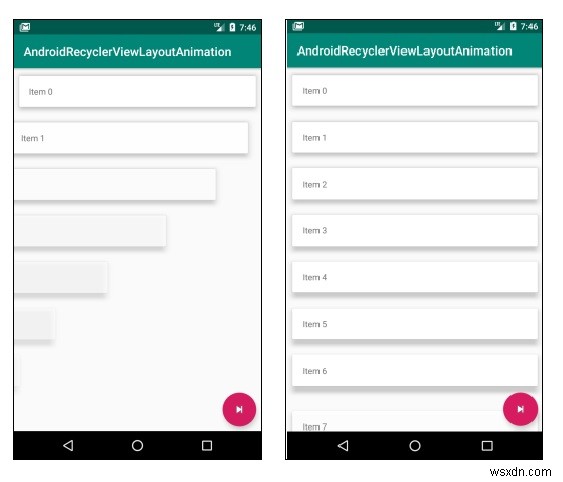 안드로이드 RecyclerView 항목 등장 애니메이션 적용 방법 완벽 가이드
