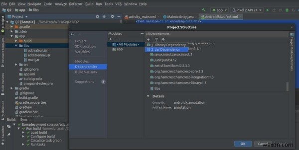 Android Studio에서 JAR 파일을 라이브러리로 추가하는 방법