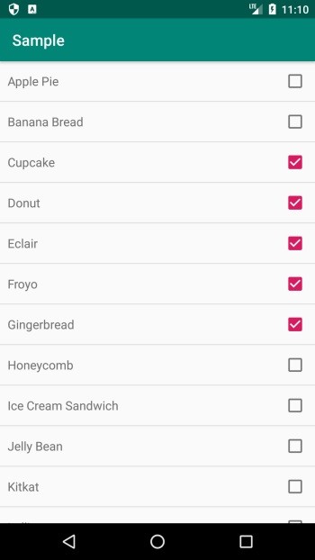 ListView에서 데이터베이스 데이터를 Android CheckBox에 바인딩하는 방법