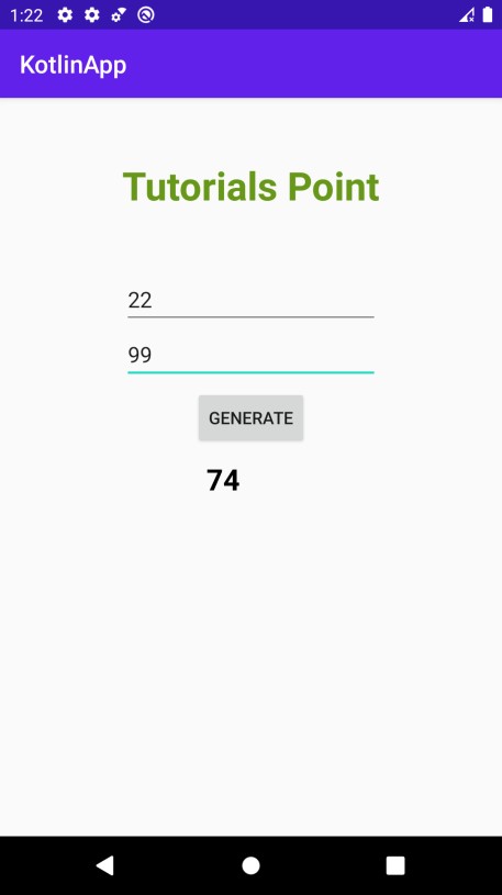 Kotlin으로 Android에서 지정된 범위의 난수를 생성하는 방법