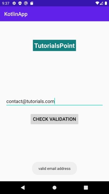 Kotlin으로 안드로이드 EditText에서 이메일 주소 유효성 검사하기