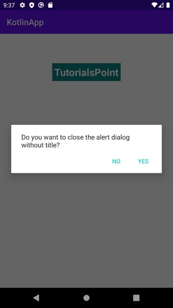 Kotlin으로 Android에서 제목 없는 AlertDialog 만드는 방법