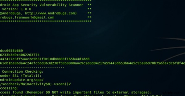 안드로이드 앱 취약점 스캐너 AndroBugs Framework 사용법