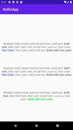 Kotlin으로 안드로이드 TextView에 여러 스타일 한 번에 적용하는 방법