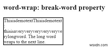 CSS word-wrap 속성으로 줄을 끊고 다음 줄로 자동 줄바꿈하기